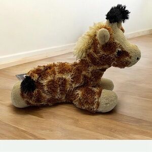 Plush Giraffe Stuffed Animal Toy - Brown and Cream